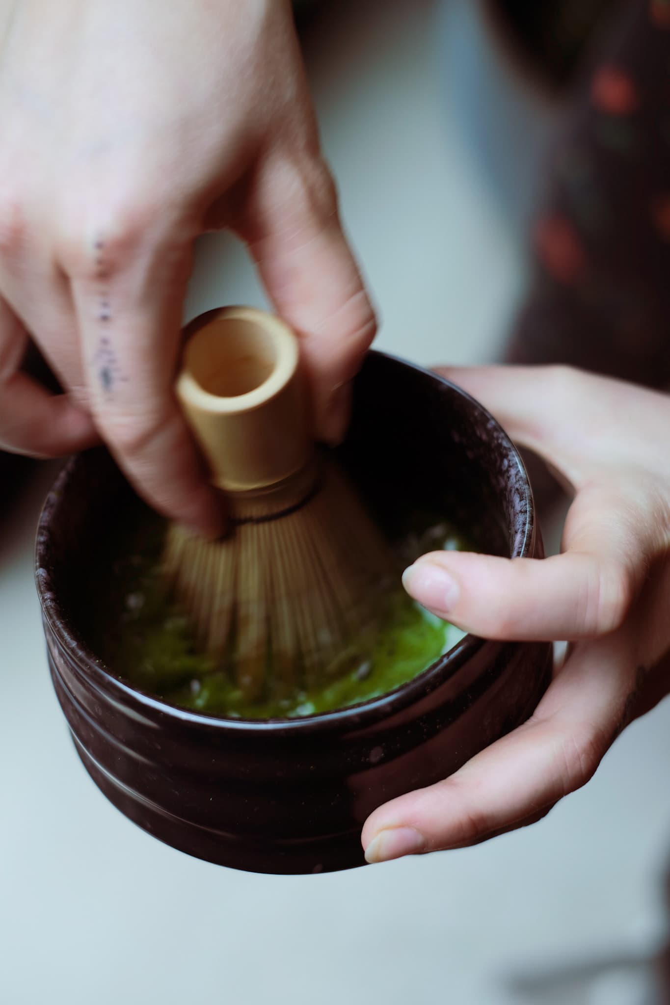 Matcha in the making